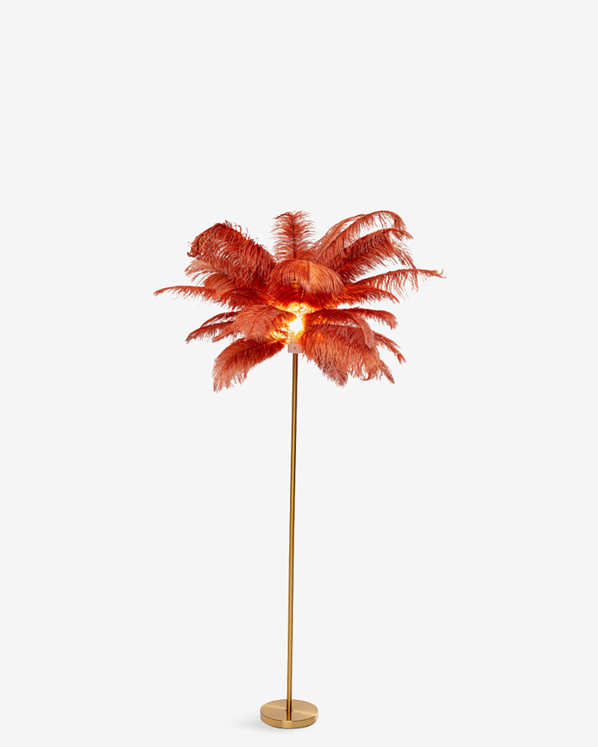 Feather palm gulvlampe, rust