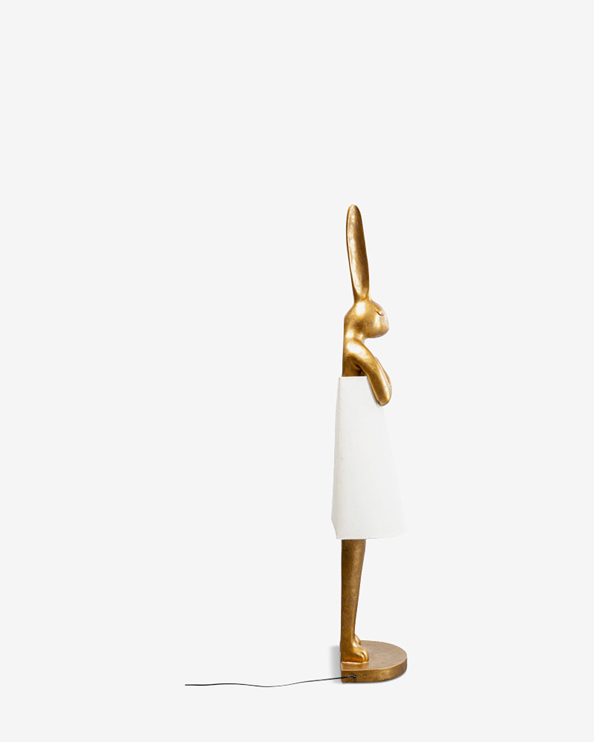 Kanin gulvlampe XL, guld