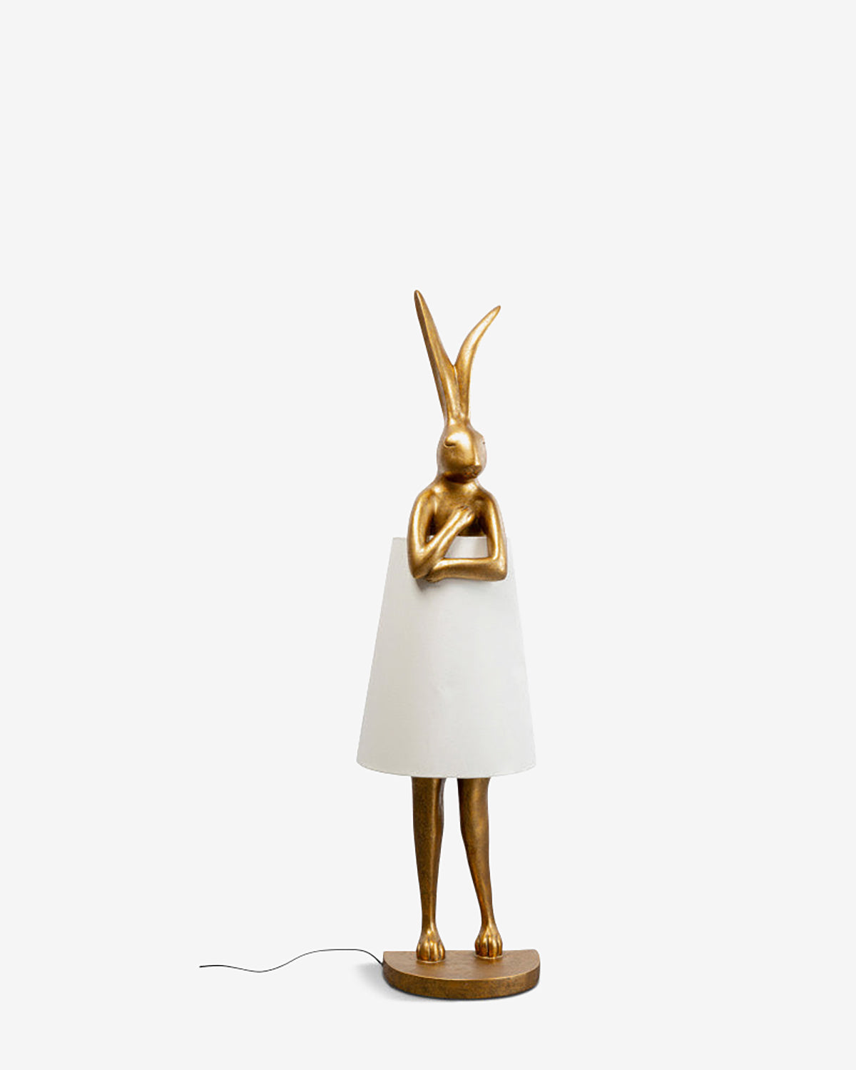 Kanin gulvlampe XL, guld
