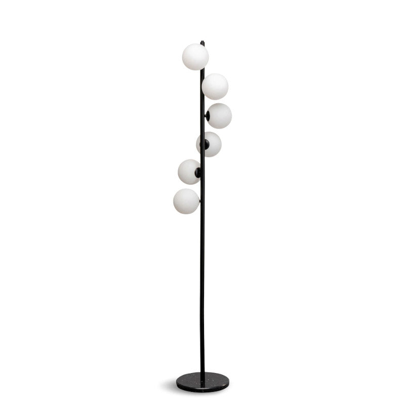 Scala balls gulvlampe, sort/frosted