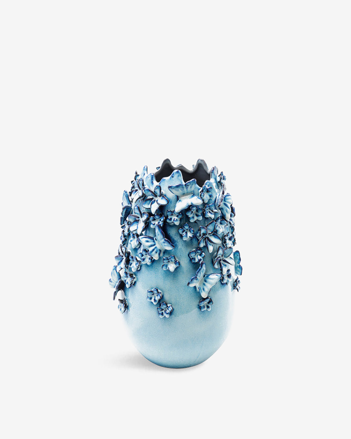 Sommerfugle vase, lys blå