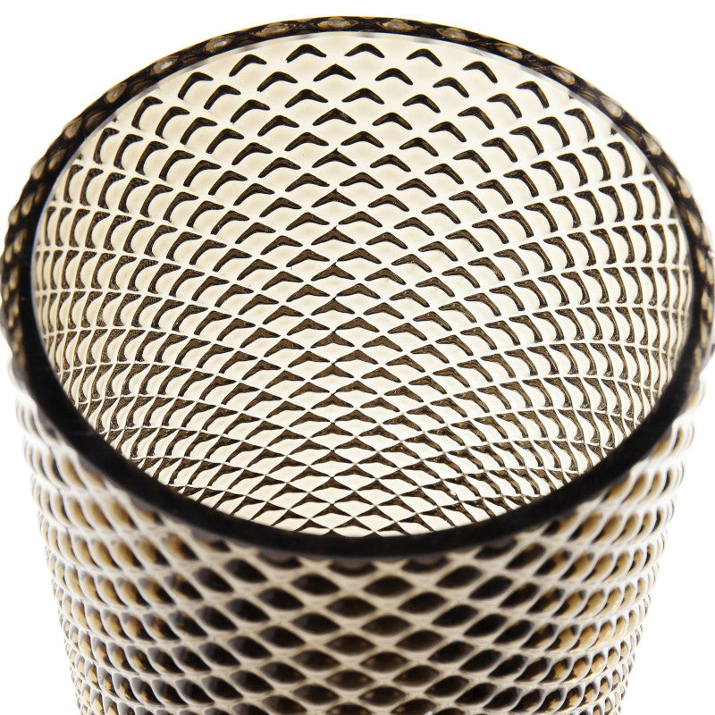 Barfly vase, mørk grøn glas/ messing