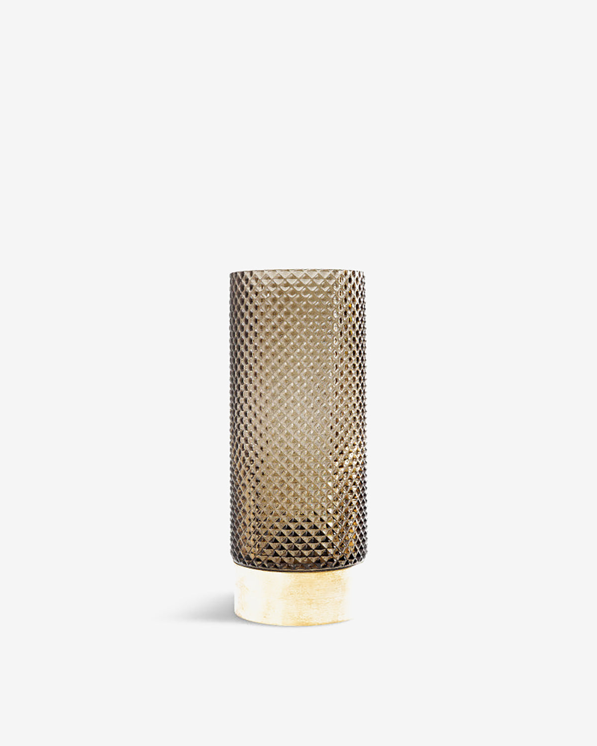 Barfly vase, mørk grøn glas/ messing