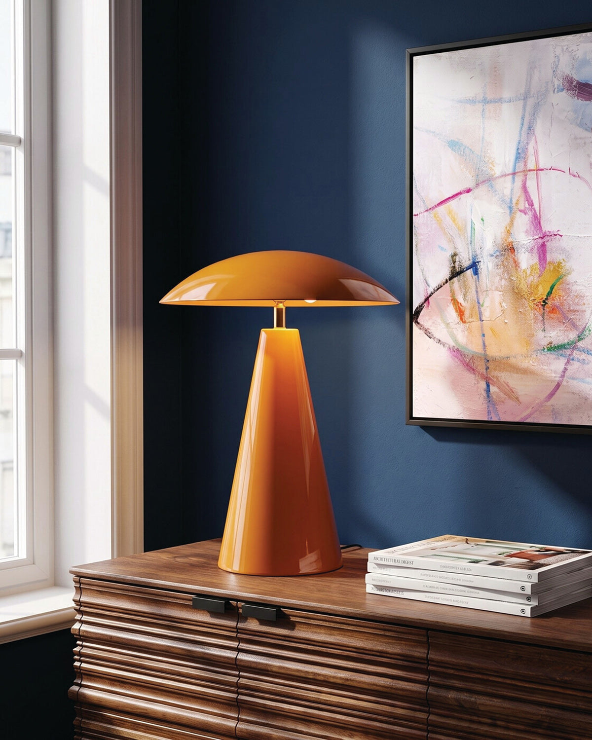 Fungo Bordlampe, Flat Orange 33cm