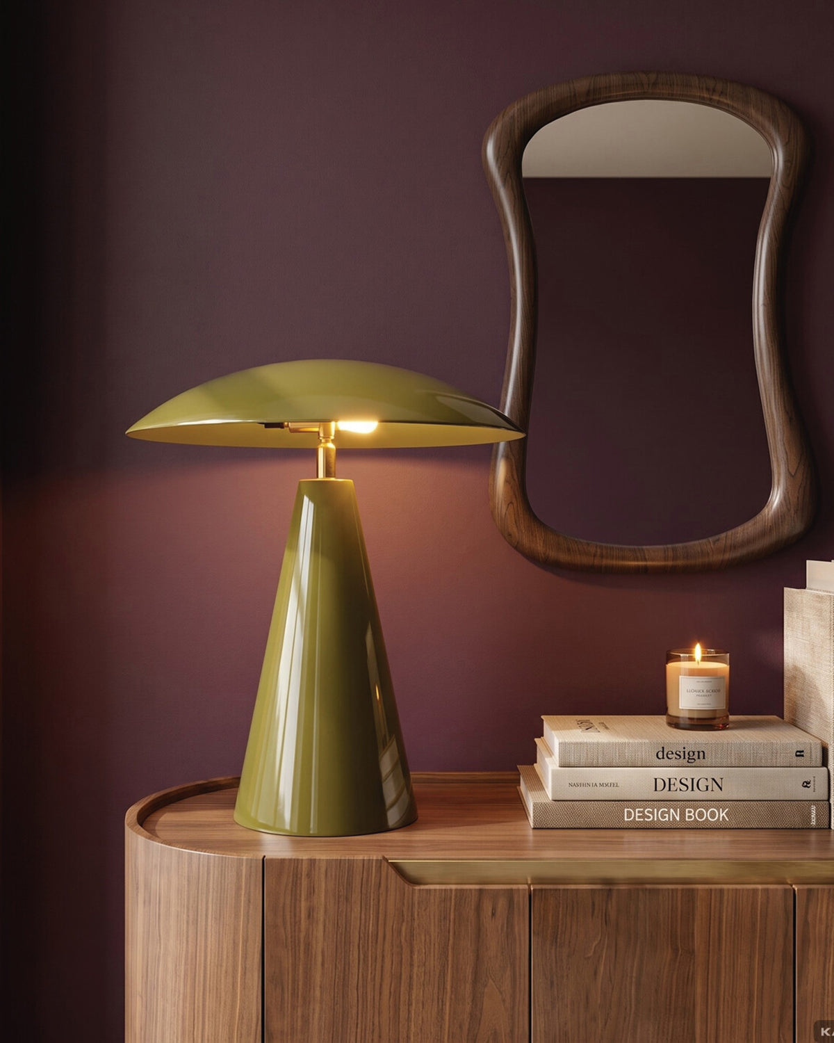 Fungo Bordlampe, Flat Green 33cm