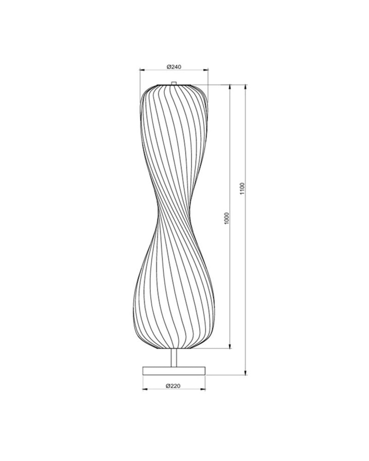 Facile Taille, Bordlampe 76cm