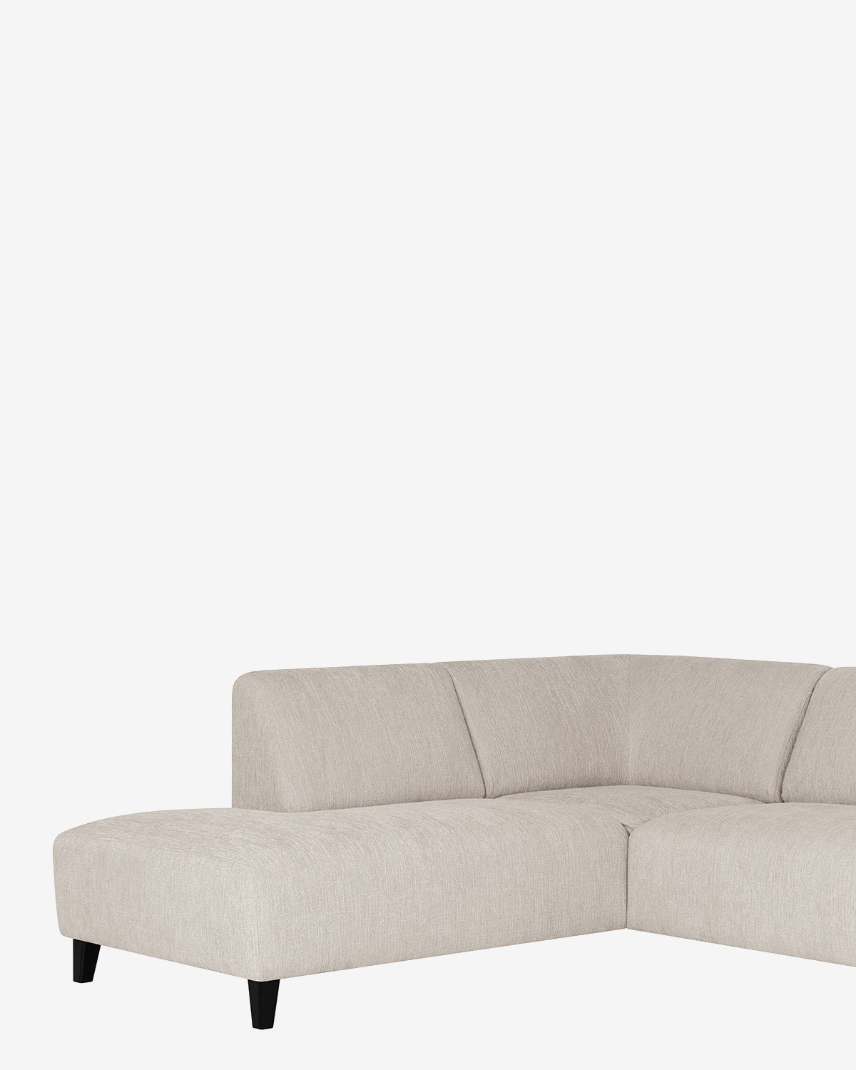 Amalfi hjørnesofa m/open end, beige