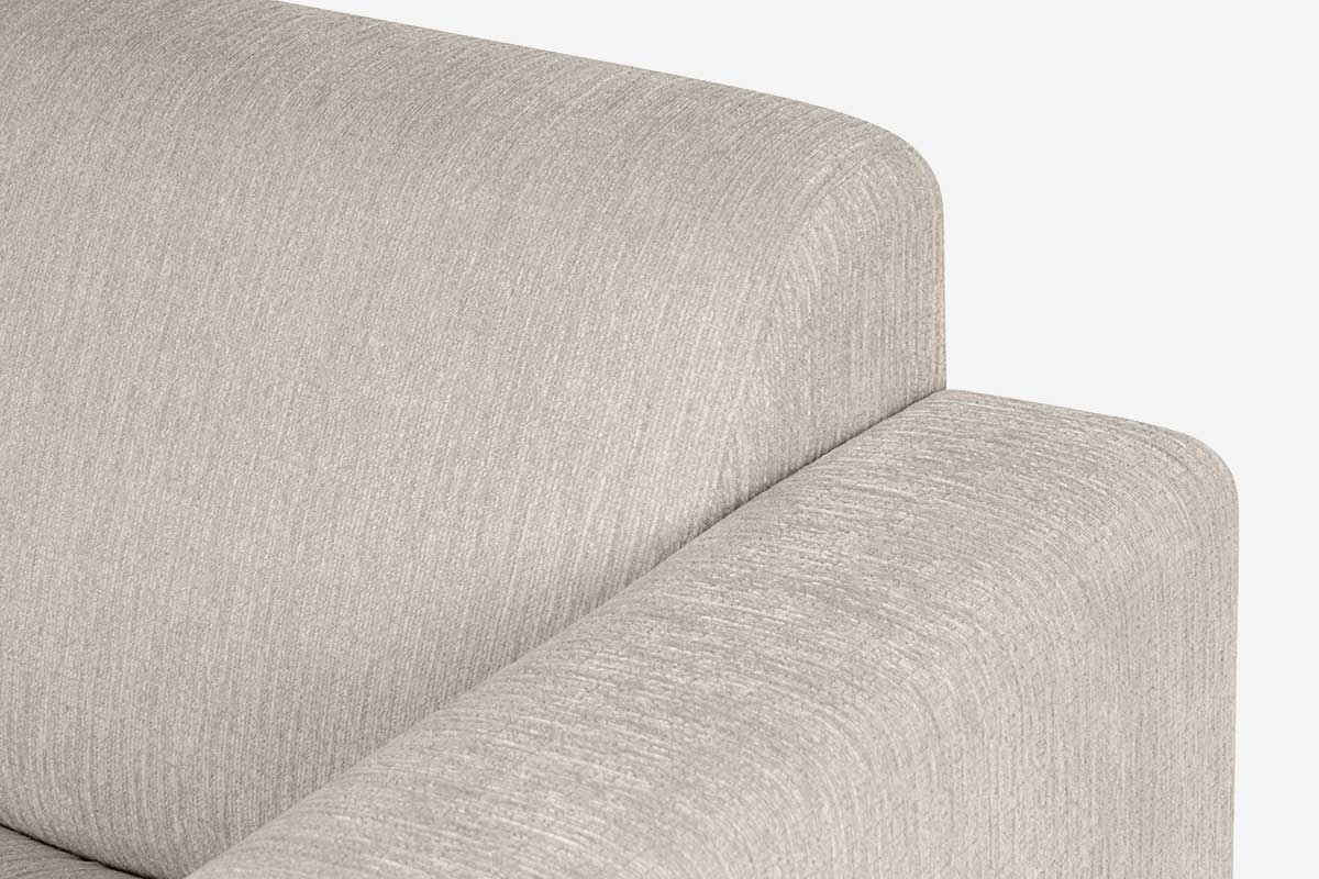 Amalfi U-hjørnesofa, beige, højrevendt