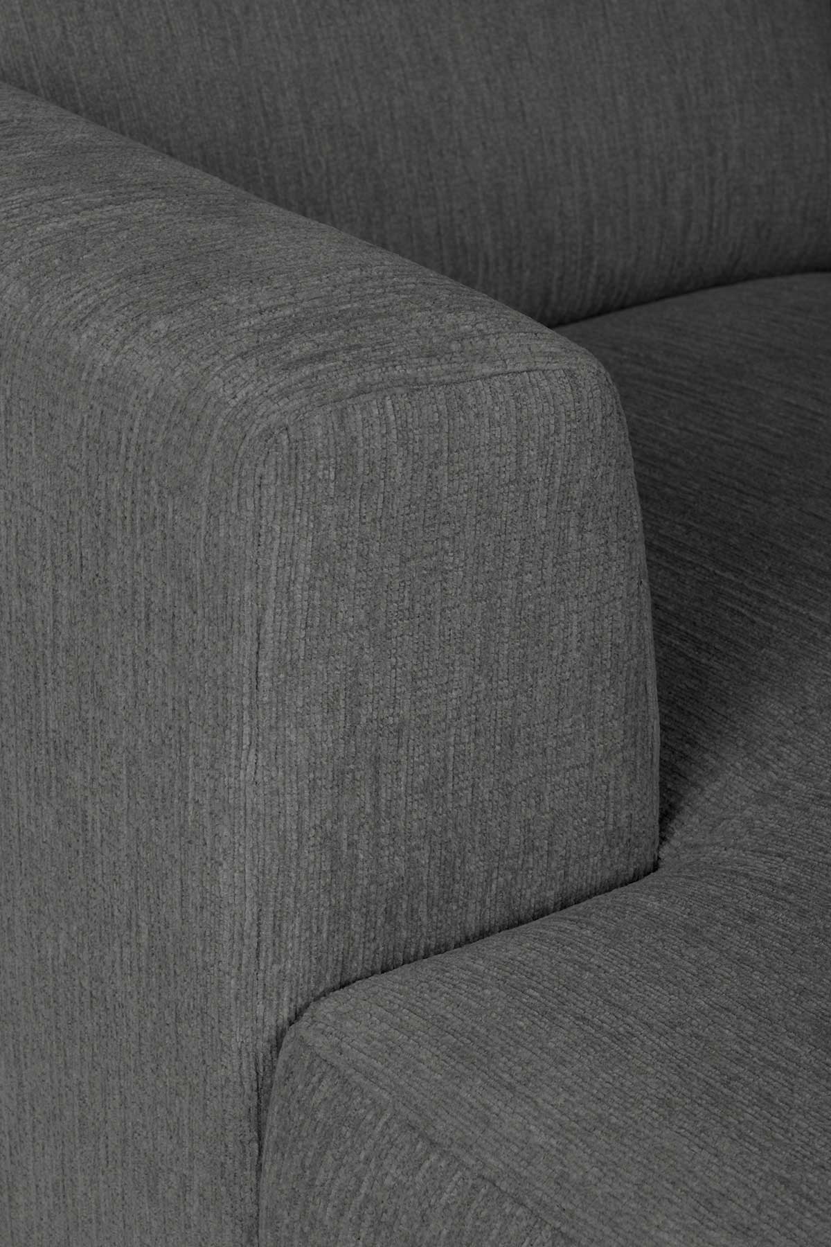 Amalfi U-hjørnesofa, charcoal, venstrevendt