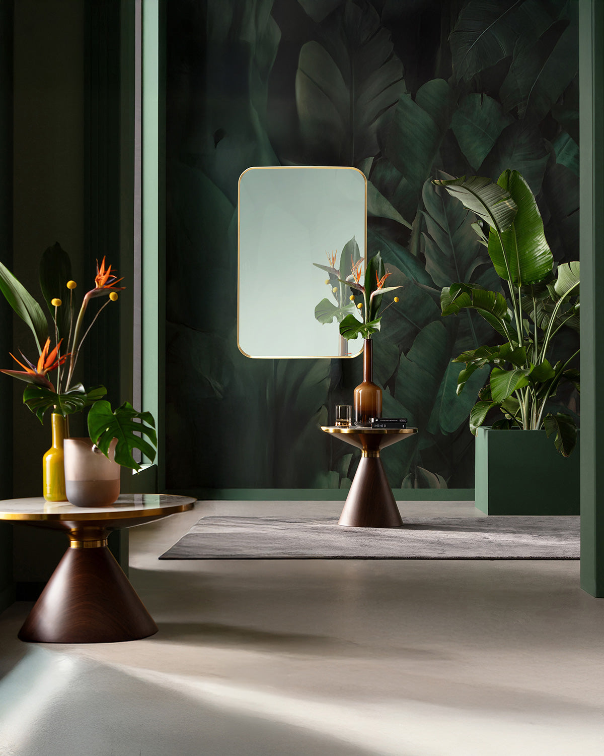 Simply vægspejl, messing