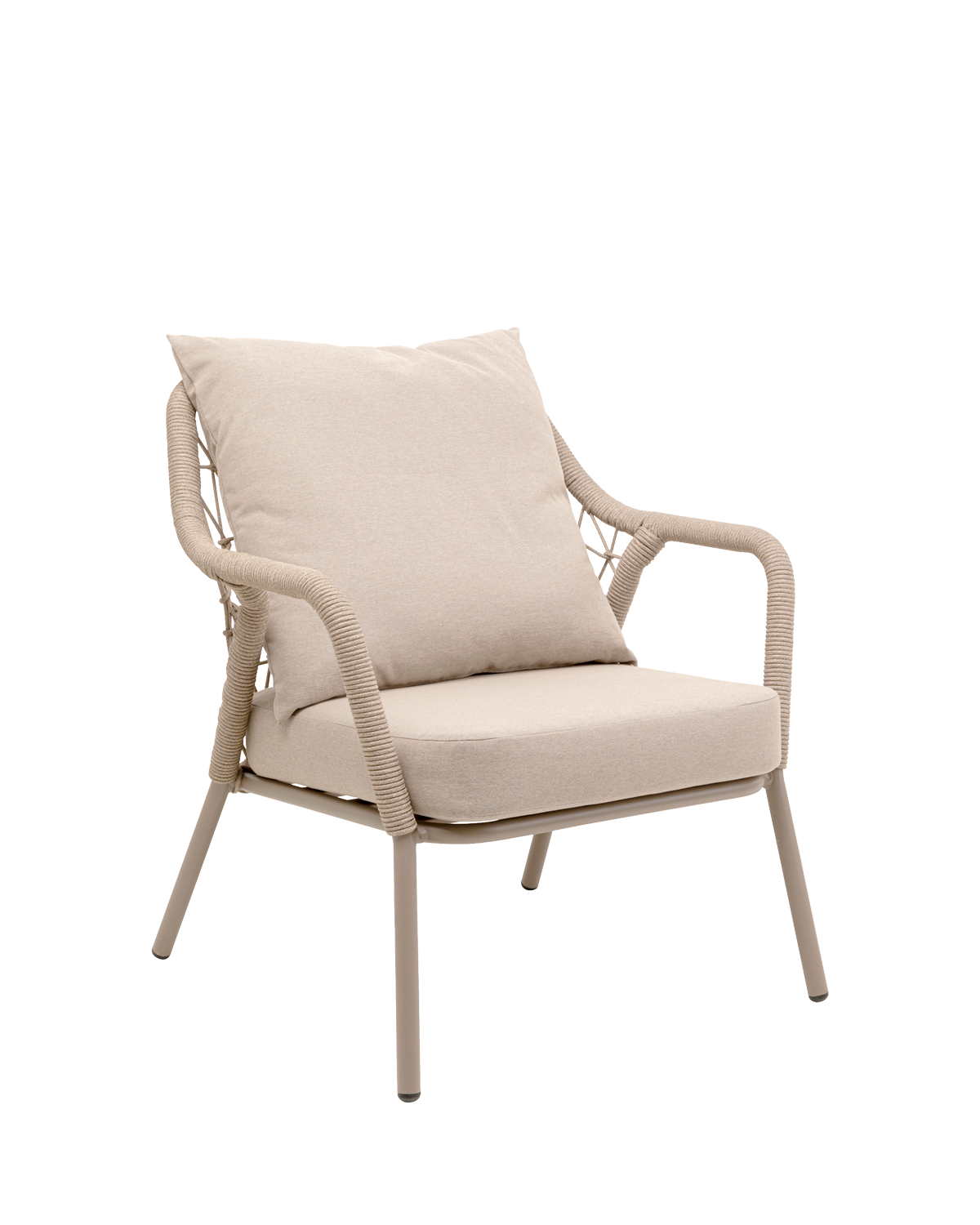 Milos lounge stol, taupe