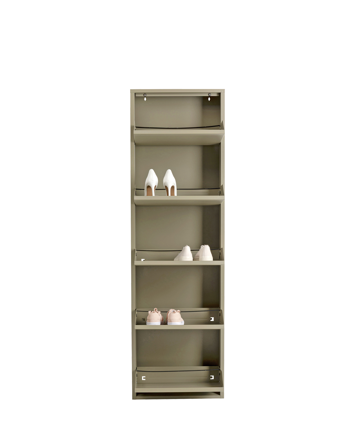 Caruso skoskab 5 låger, khaki