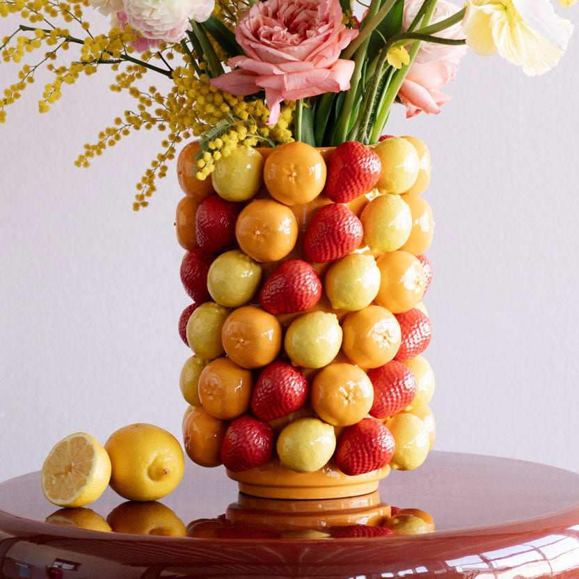 Frugt parade vase høj