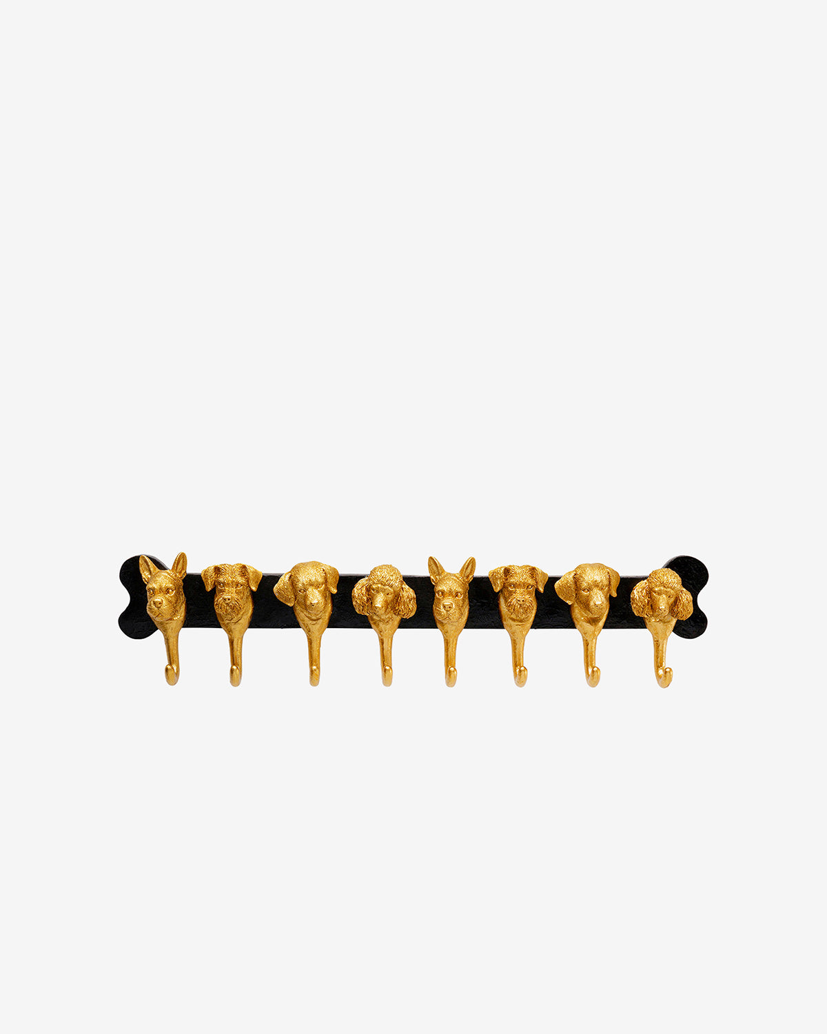 Dog family knagerække, guld