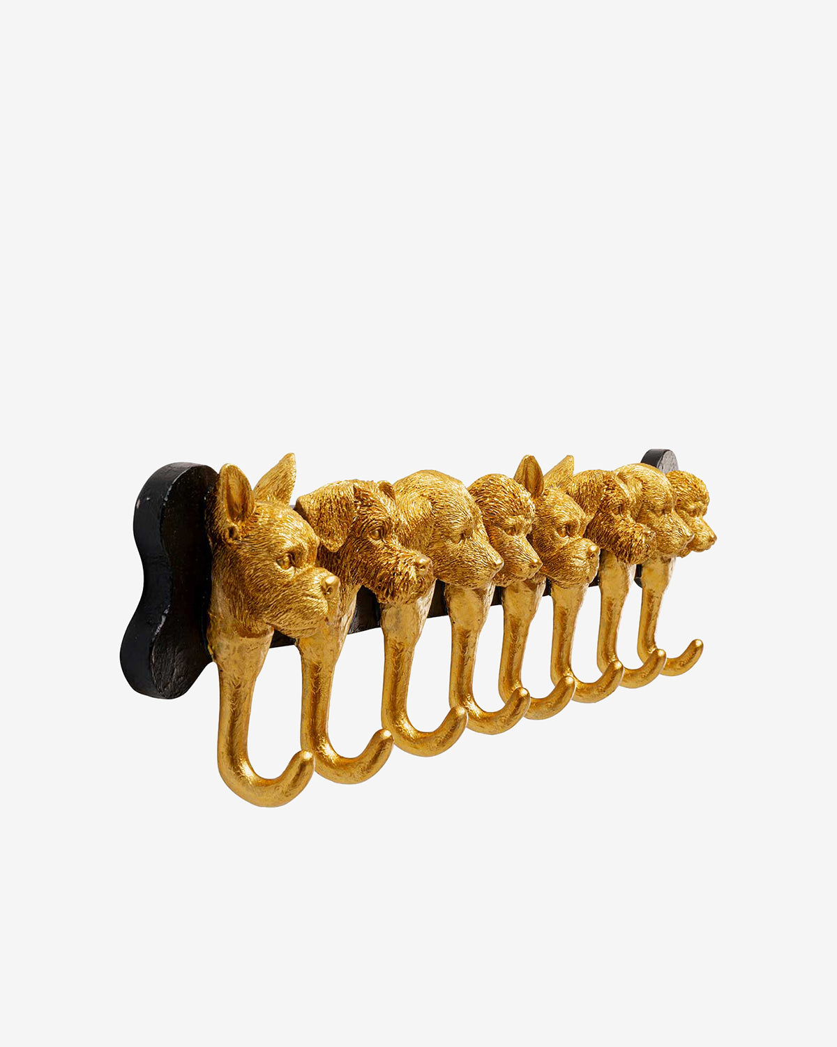 Dog family knagerække, guld