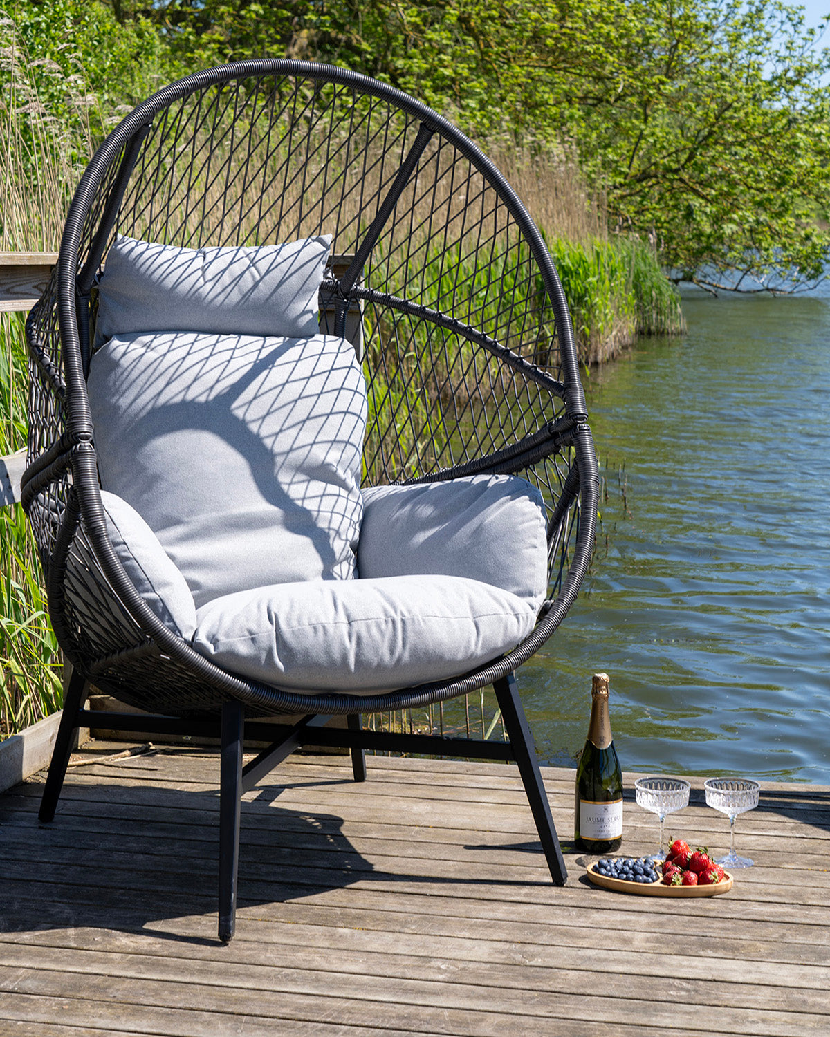 Rosario loungestol, sort