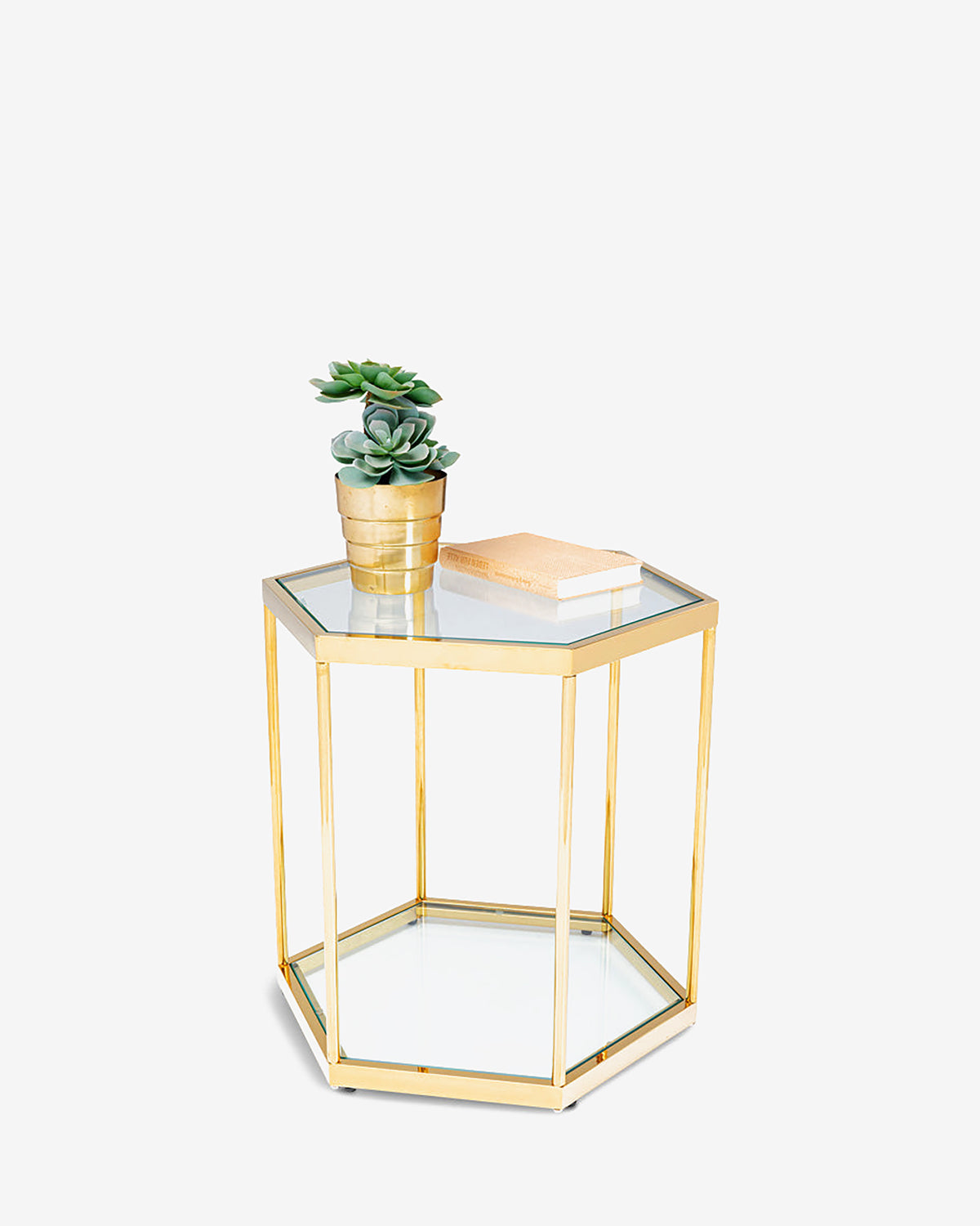 Comb sidebord, guld