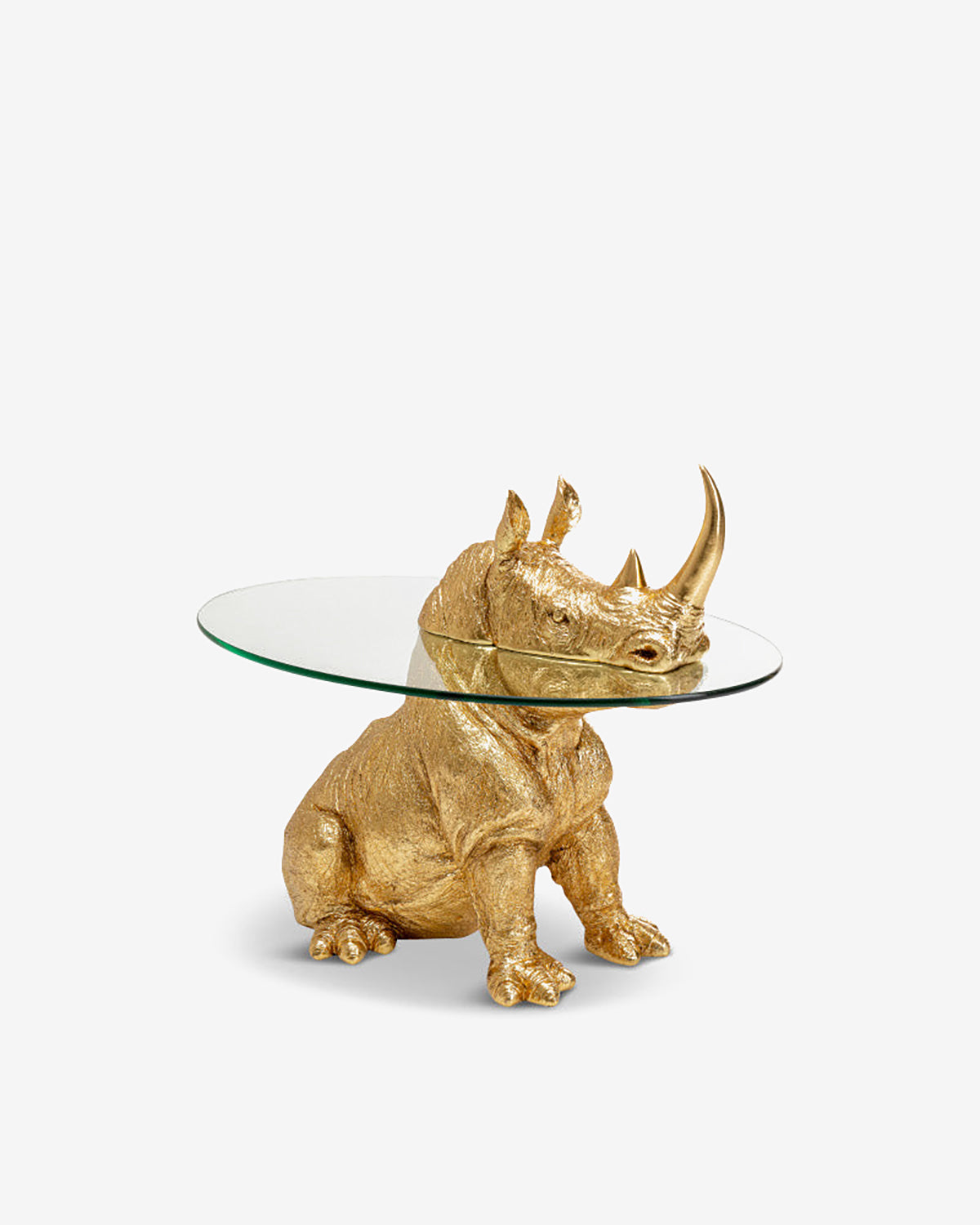 Næsehorns sofabord, guld