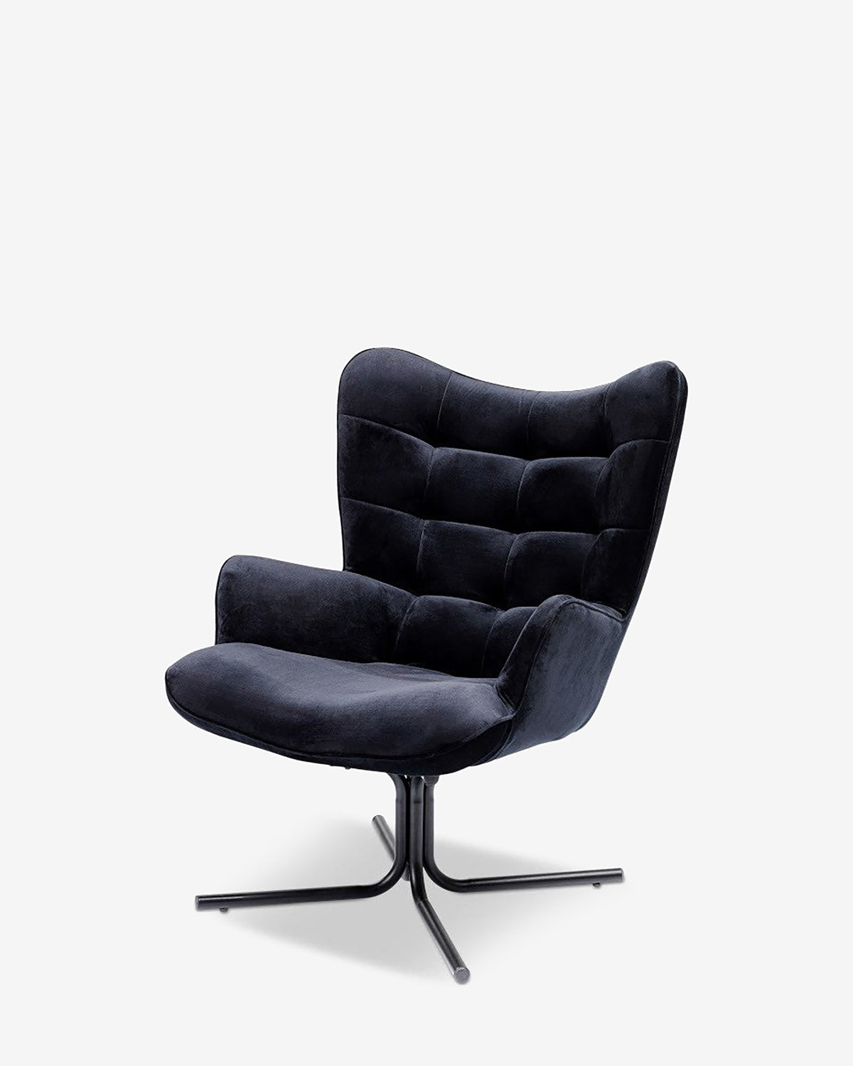 Oscar drejestol, sort velour