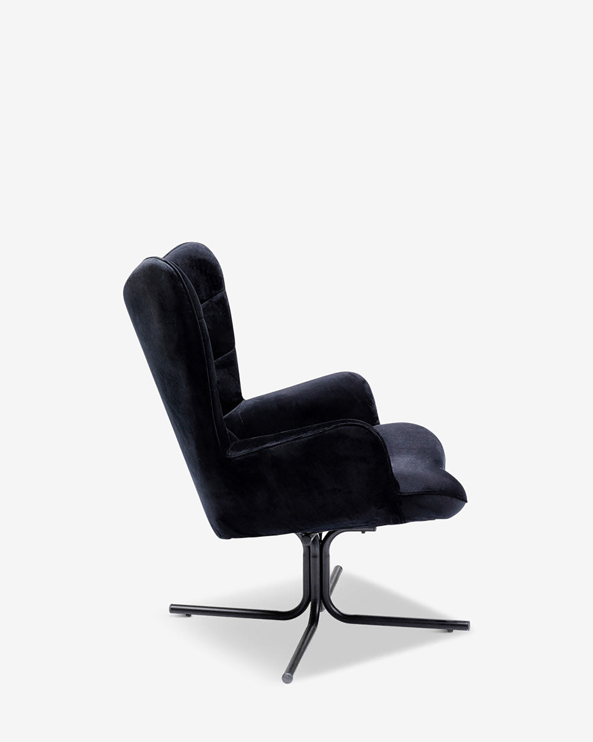 Oscar drejestol, sort velour