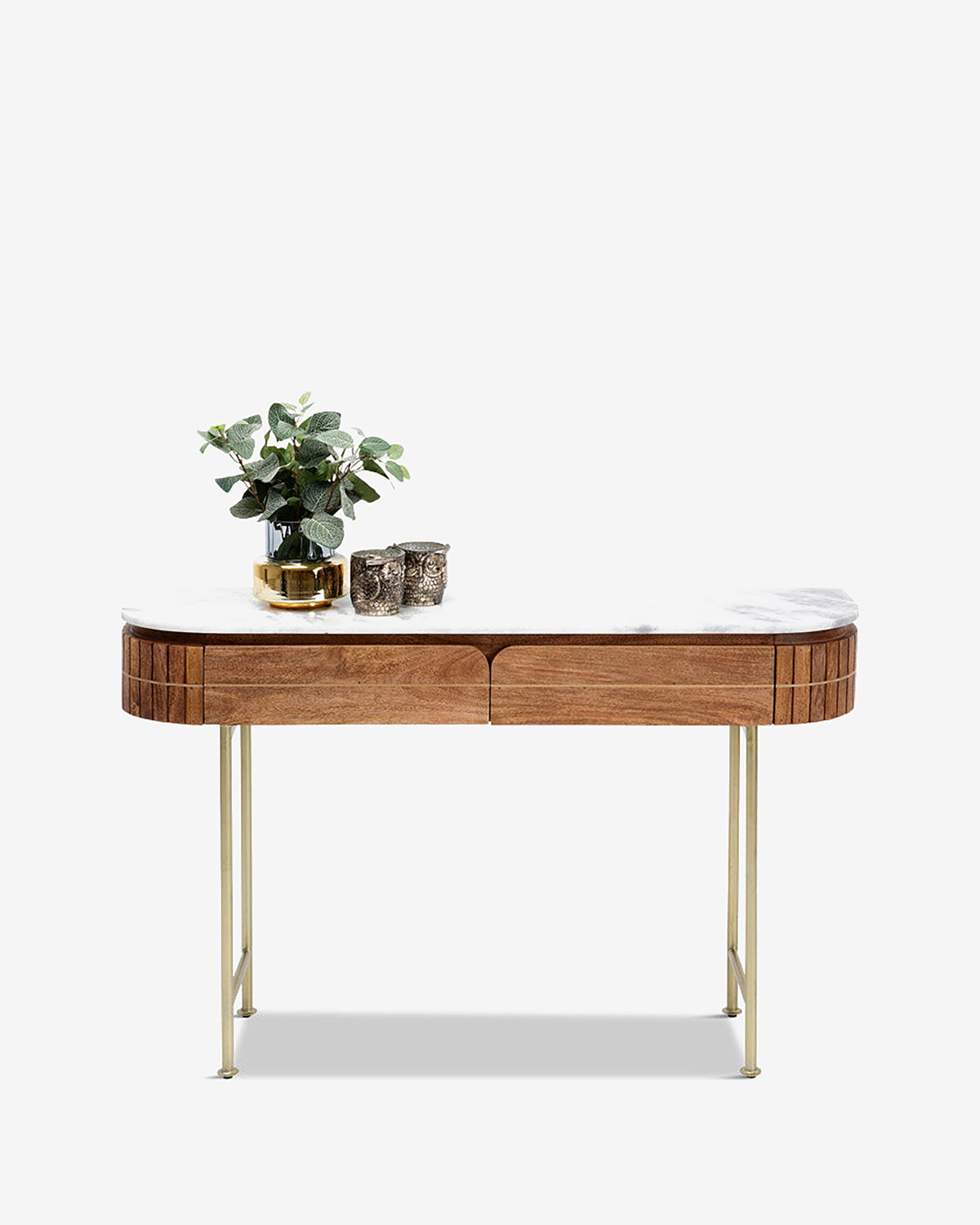 Grace konsolbord mango/ hvid marmor top