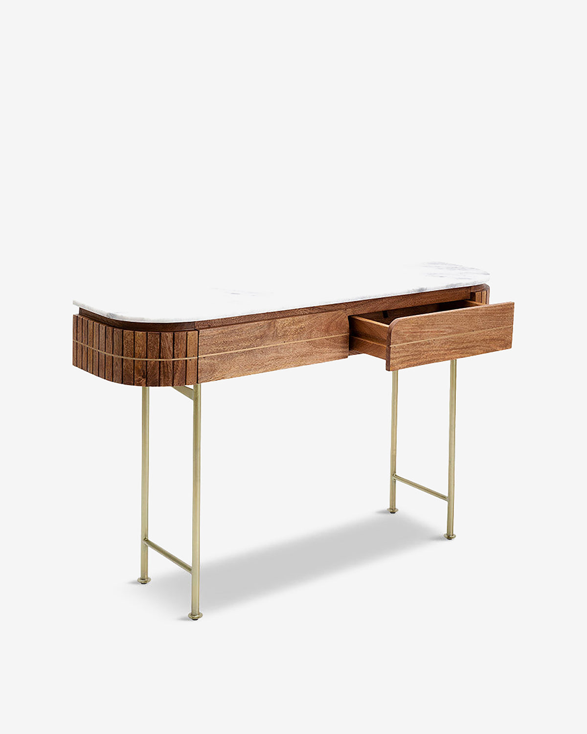 Grace konsolbord mango/ hvid marmor top