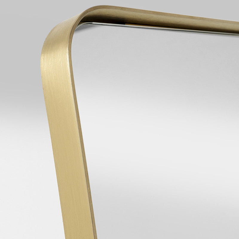 Curve gulvspejl, guld