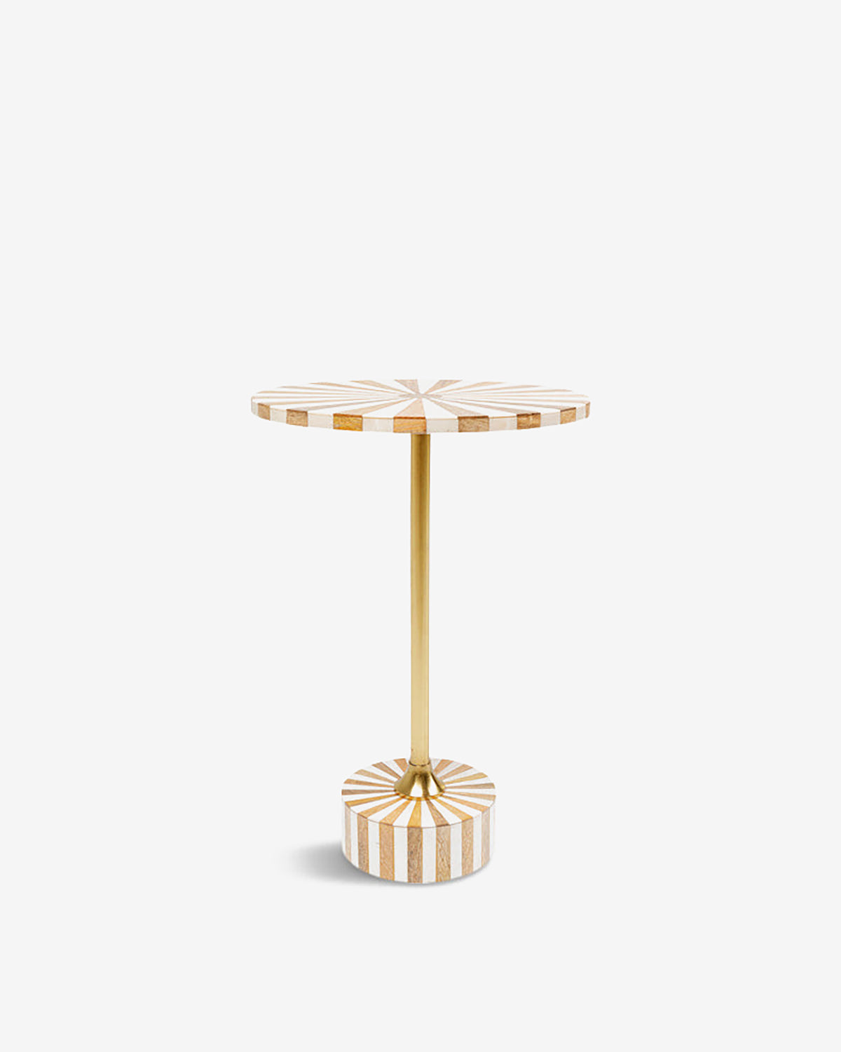 Domero cirque sidebord, guld/hvid