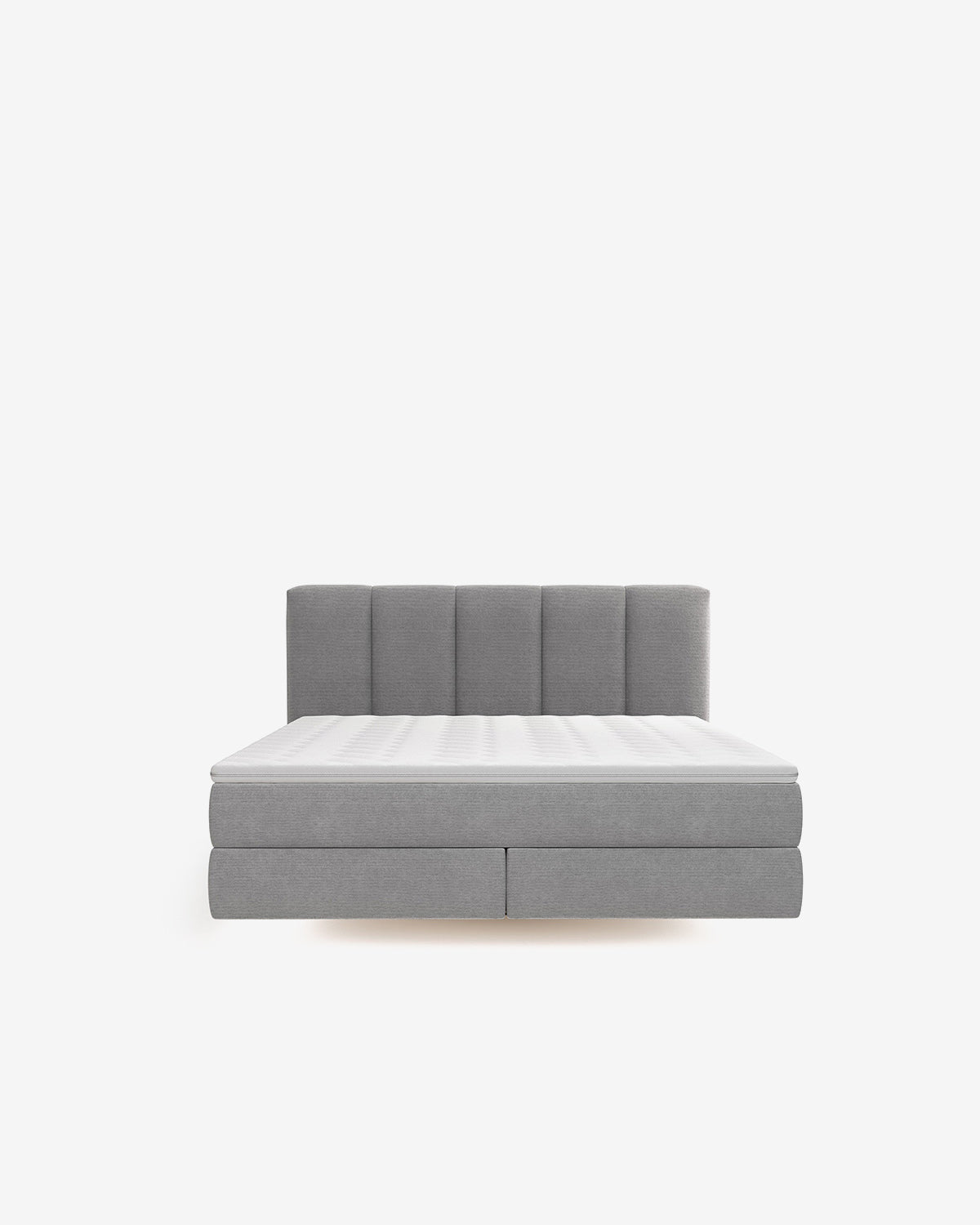 Brooklyn continentalseng, 160x200 m/gavl, grå