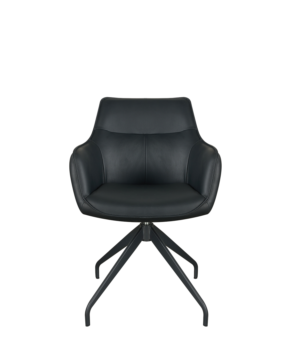 Carlos spisebordsstol, sort læder