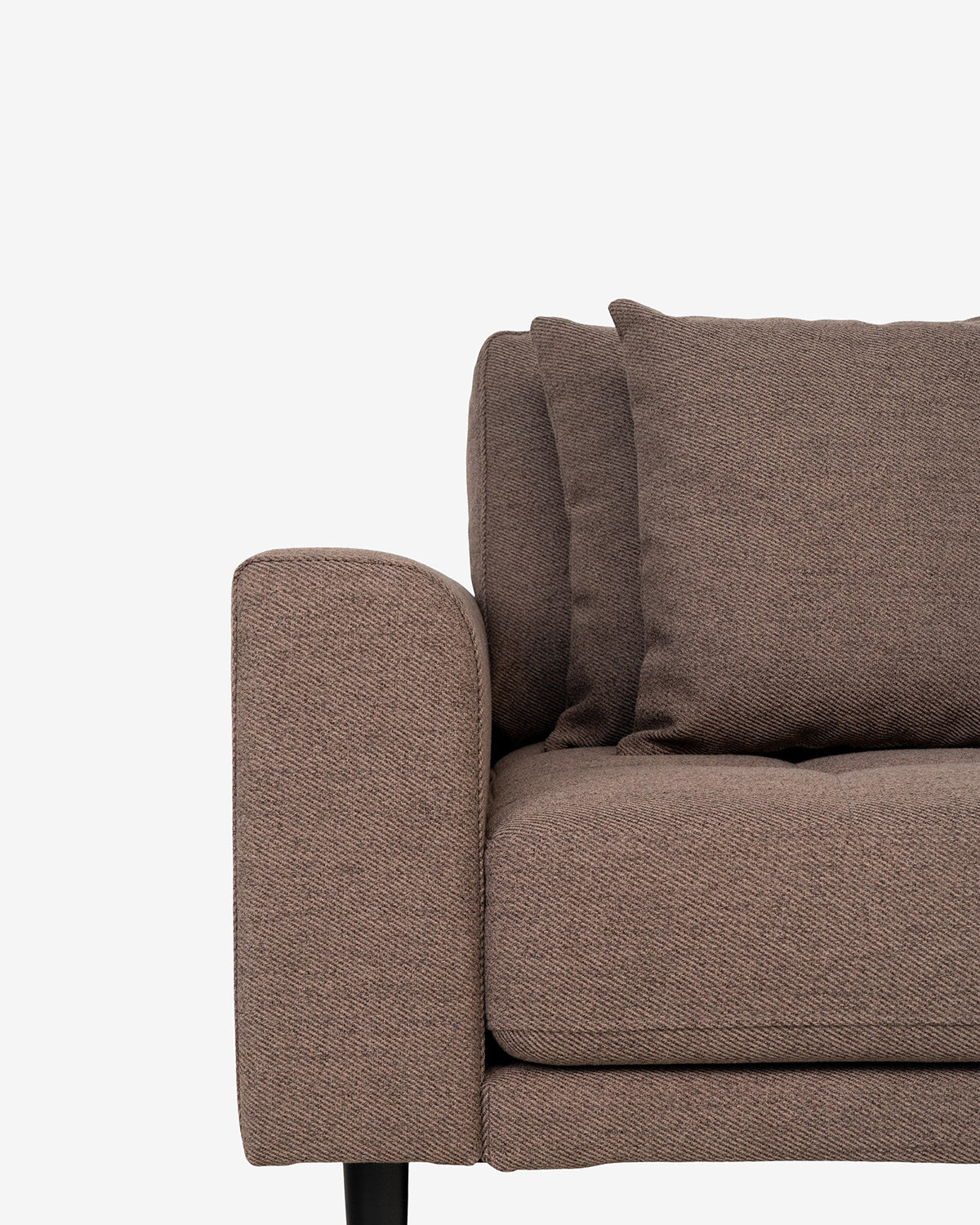 Fabio sofa m/chaiselong, mørkebrun