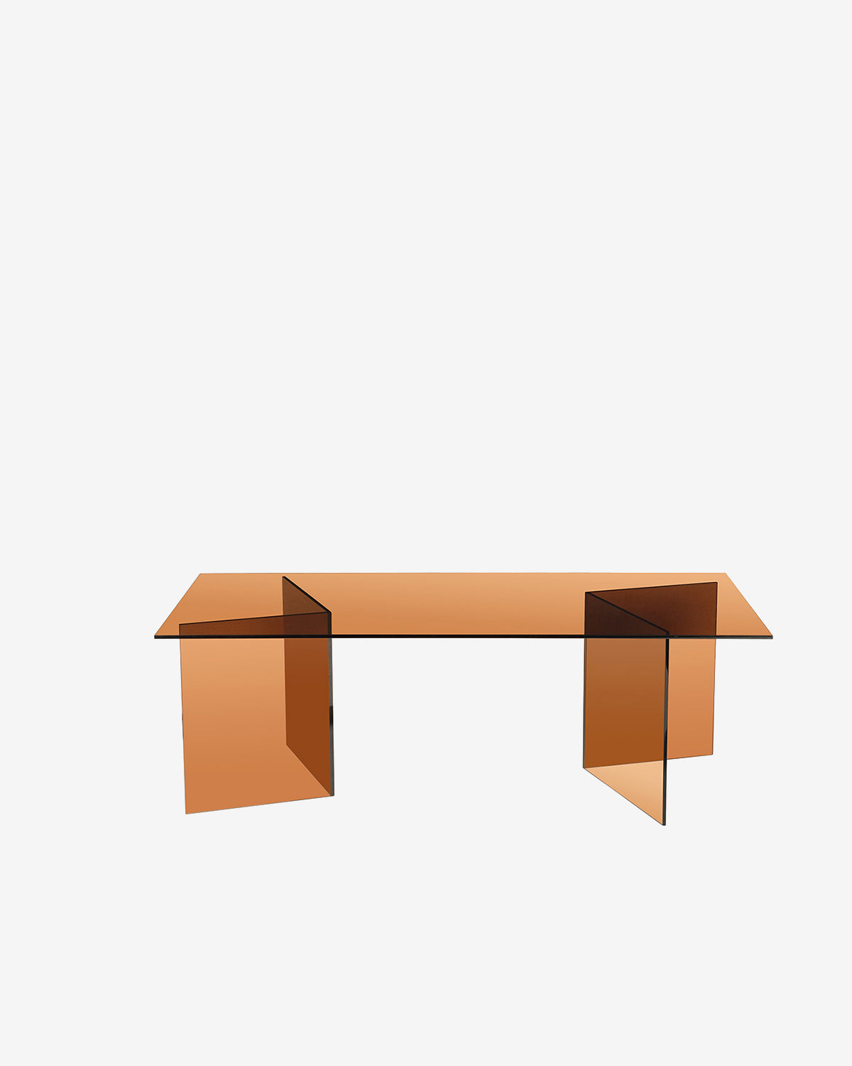 Venice sofabord, røgfarvet brun glas