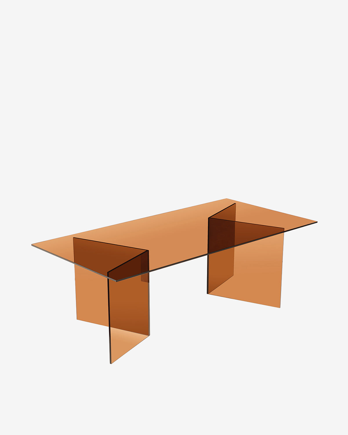 Venice sofabord, røgfarvet brun glas