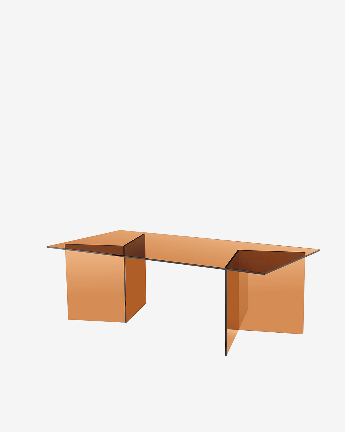 Venice sofabord, røgfarvet brun glas