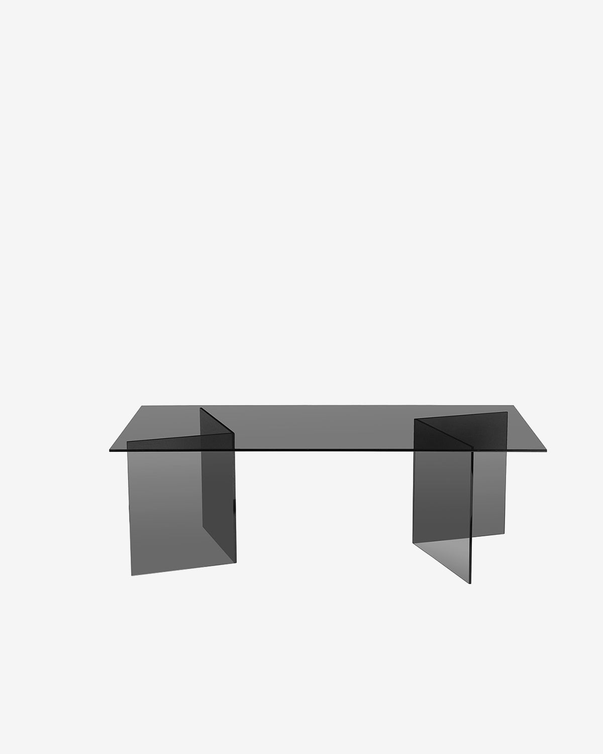 Venice sofabord, røgfarvet sort glas