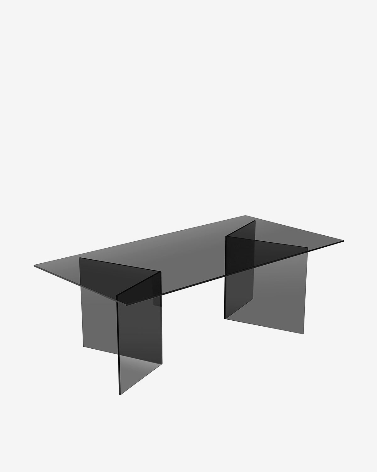 Venice sofabord, røgfarvet sort glas