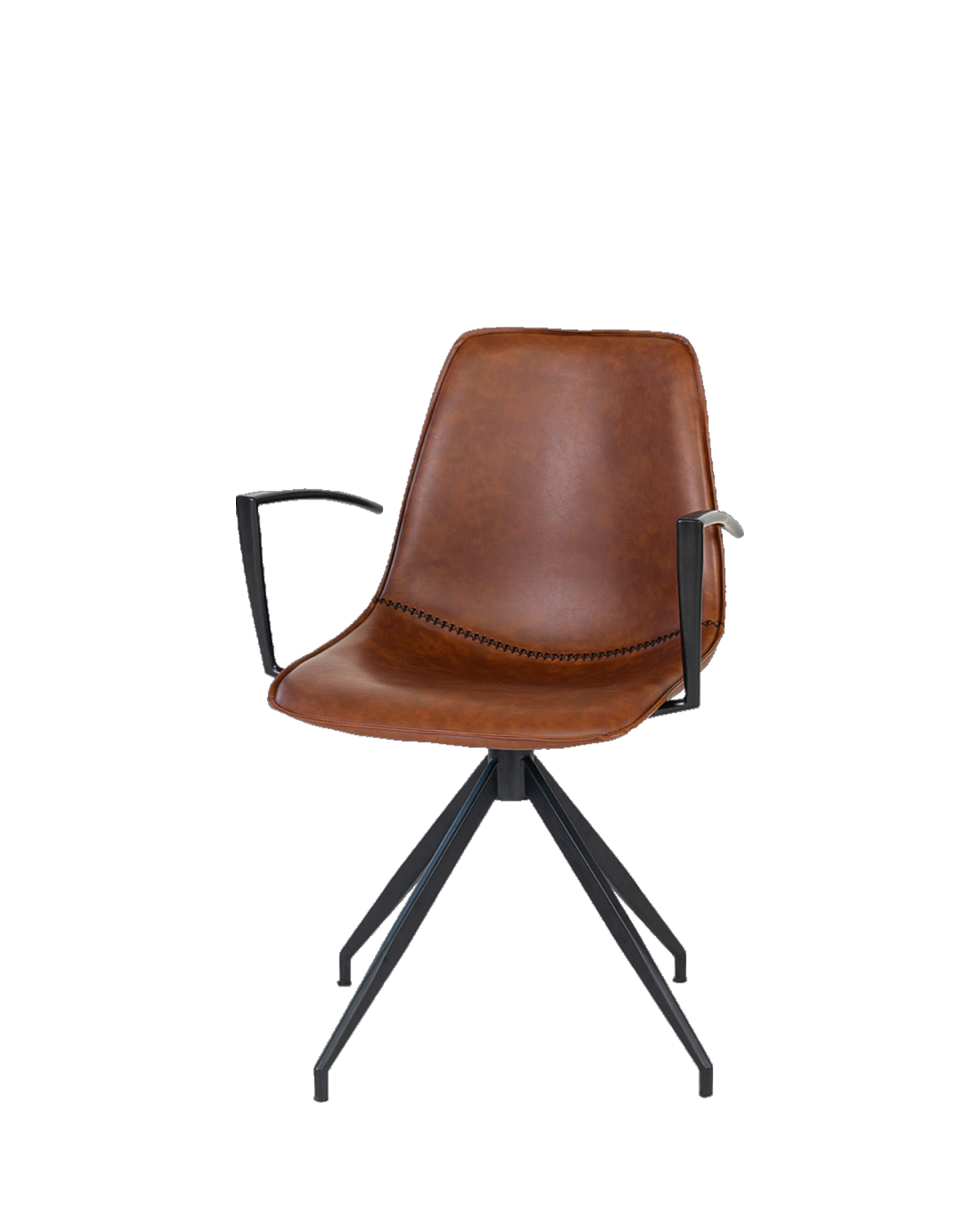 Noor spisebordsstol m. arm, cognac