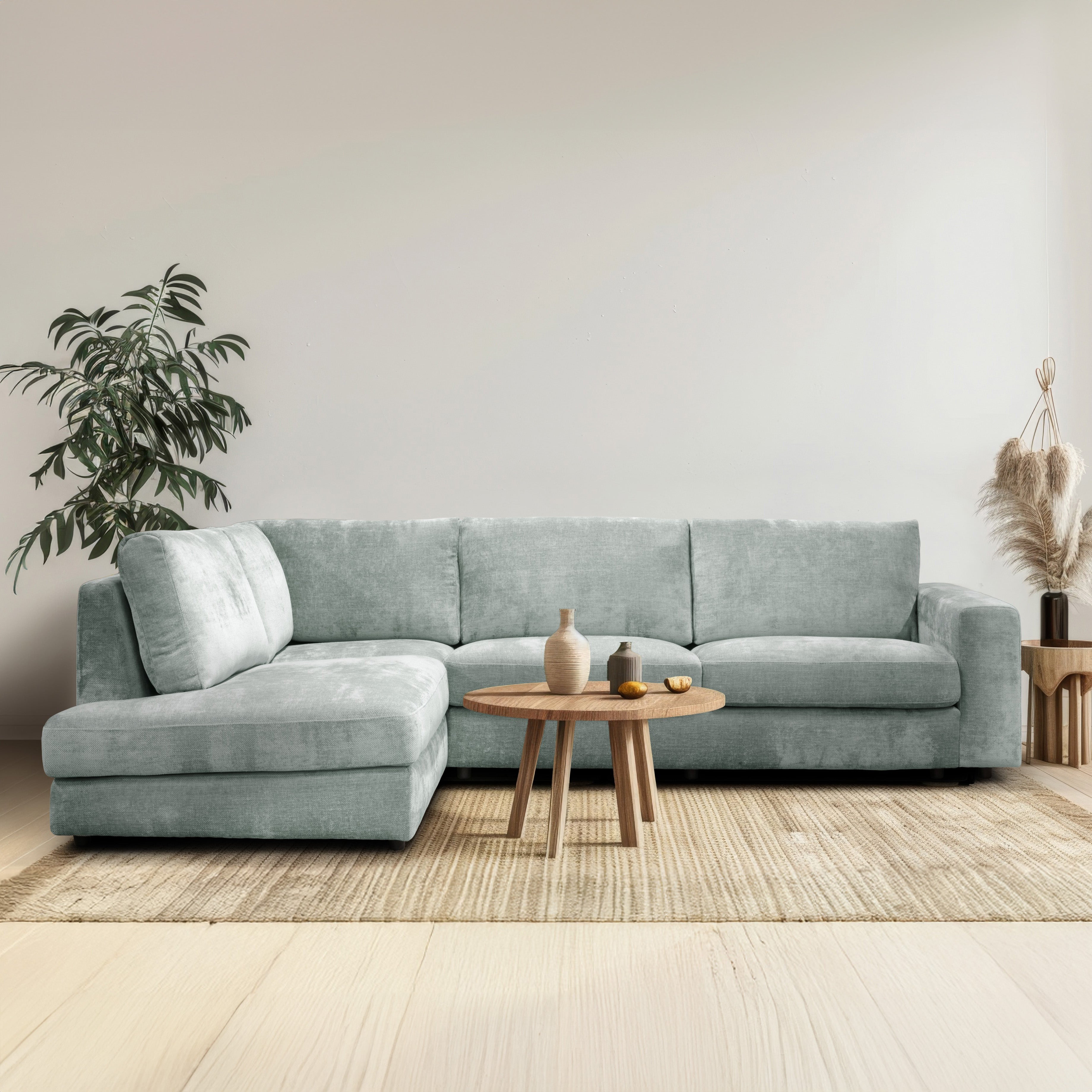 Riva hjørnesofa, m/open end, lysegrøn*