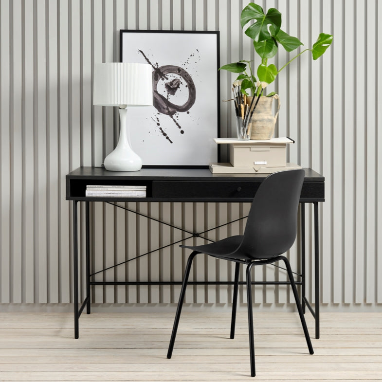 Alva skrivebord, sort