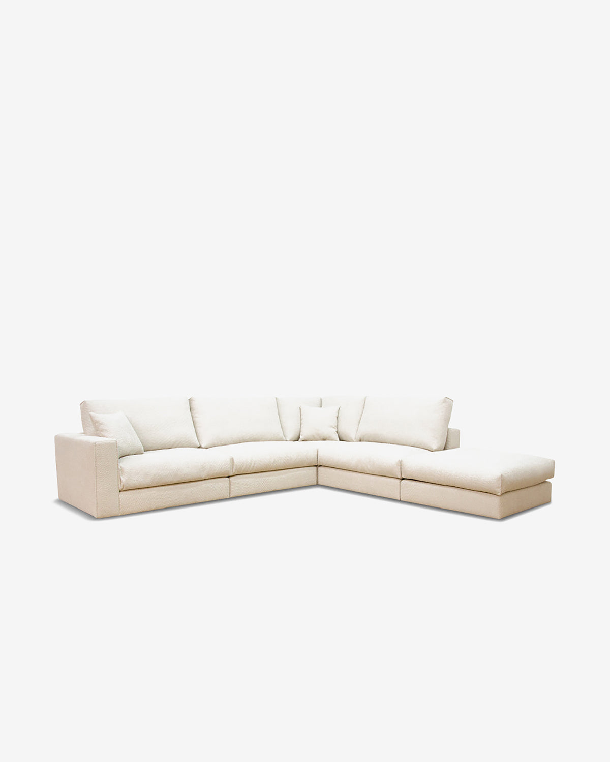 Andretta byggesofa, hvid bouclé