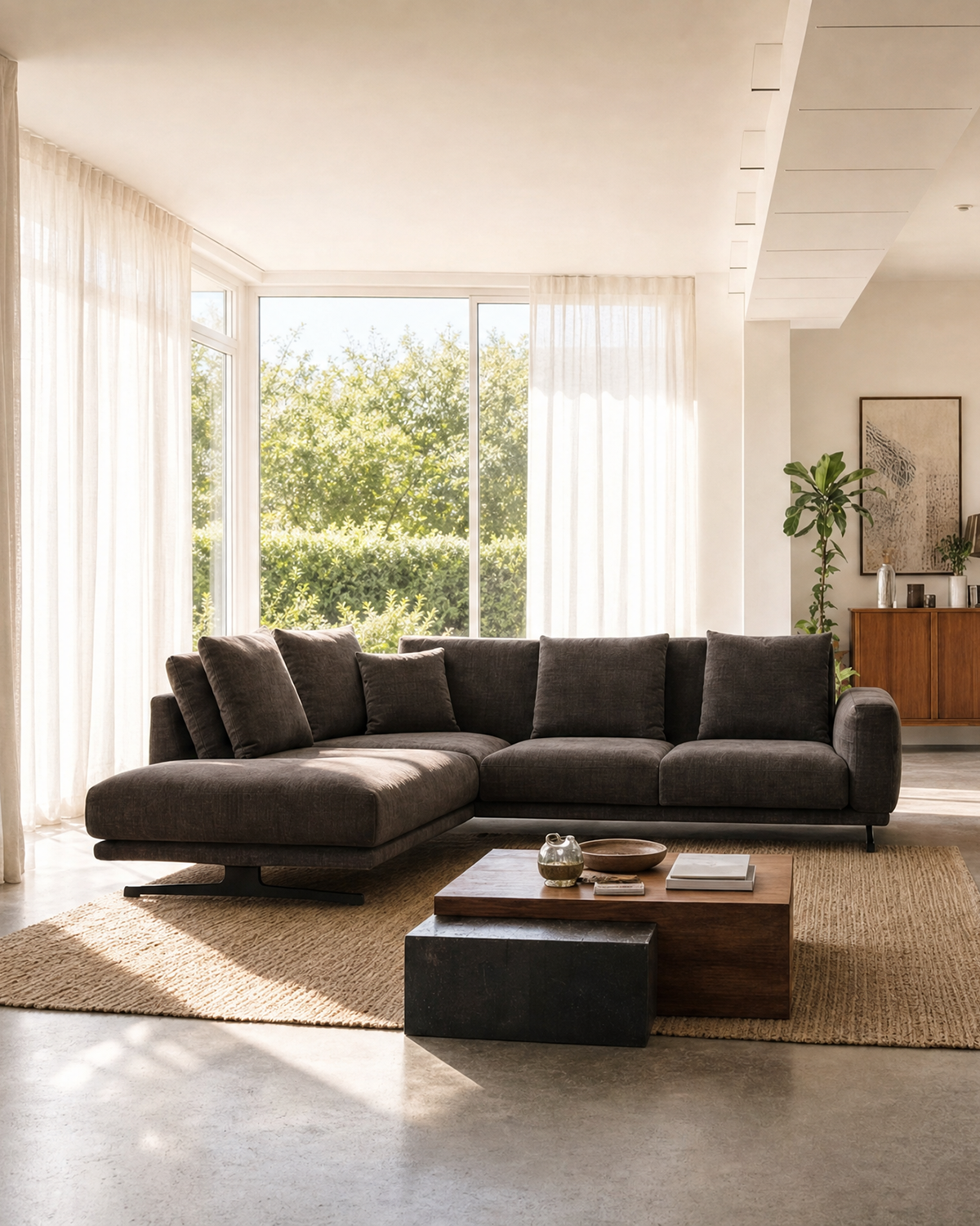 Salerno hjørnesofa, Venstrevendt m. open end