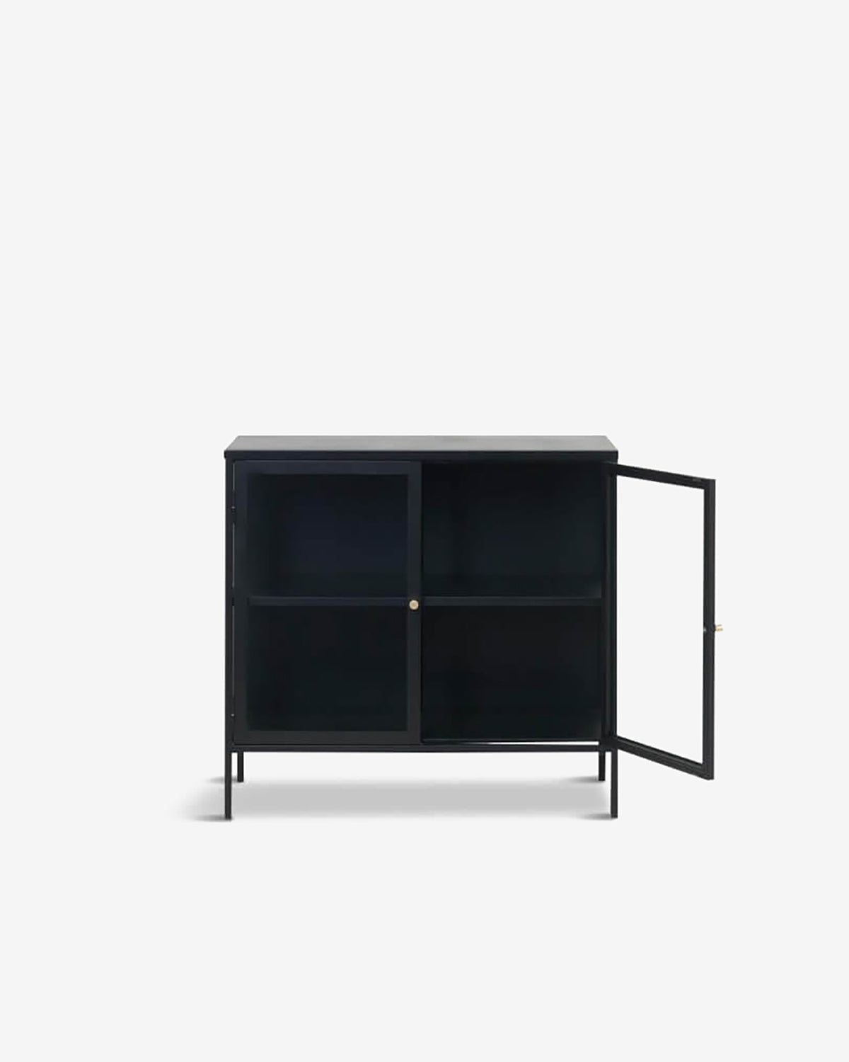 Carmel metalskab, sort metal 2 dørs
