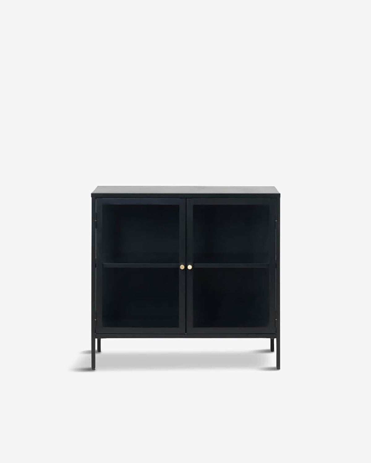 Carmel metalskab, sort metal 2 dørs