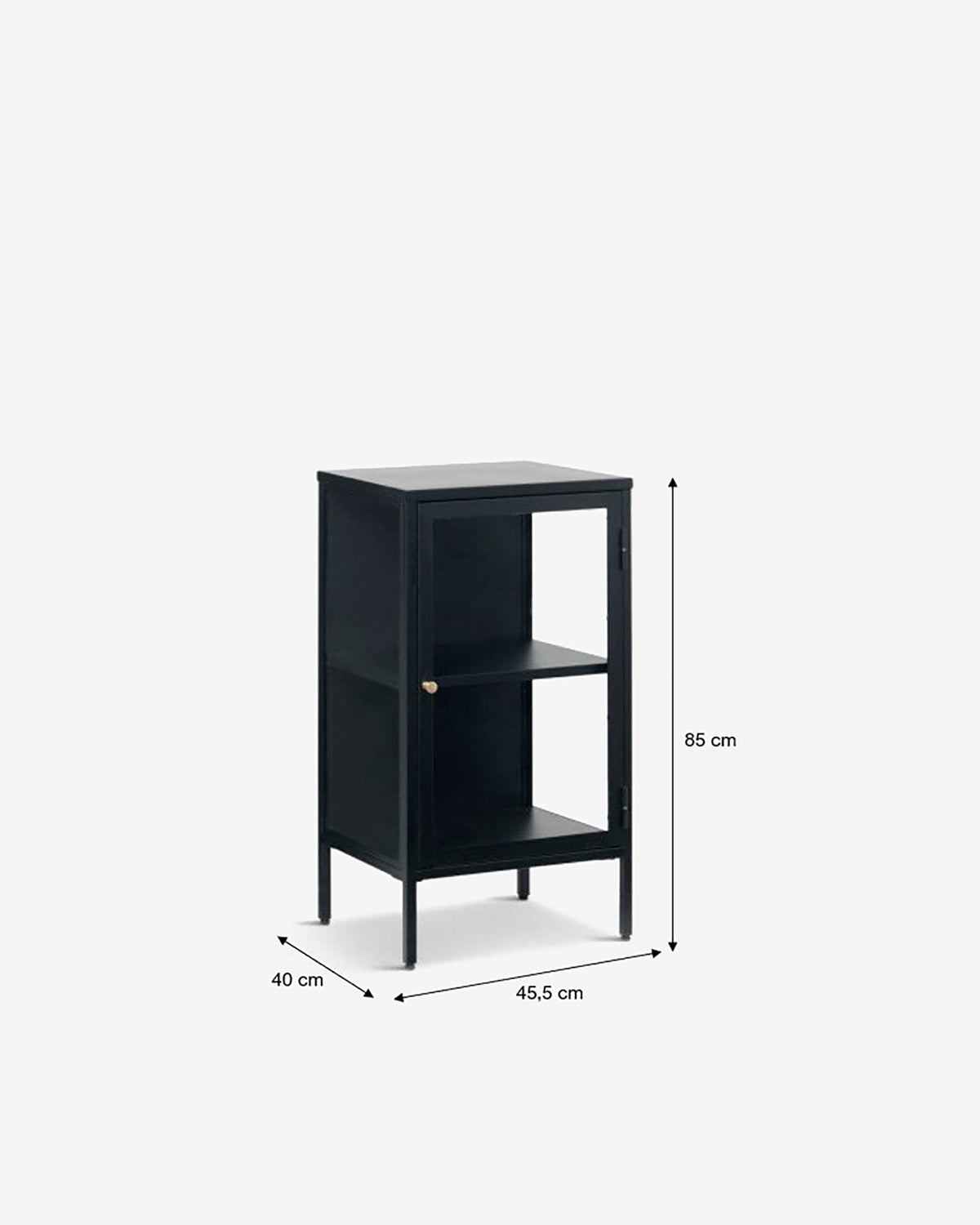 Carmel skænk/sengebord, sort metal