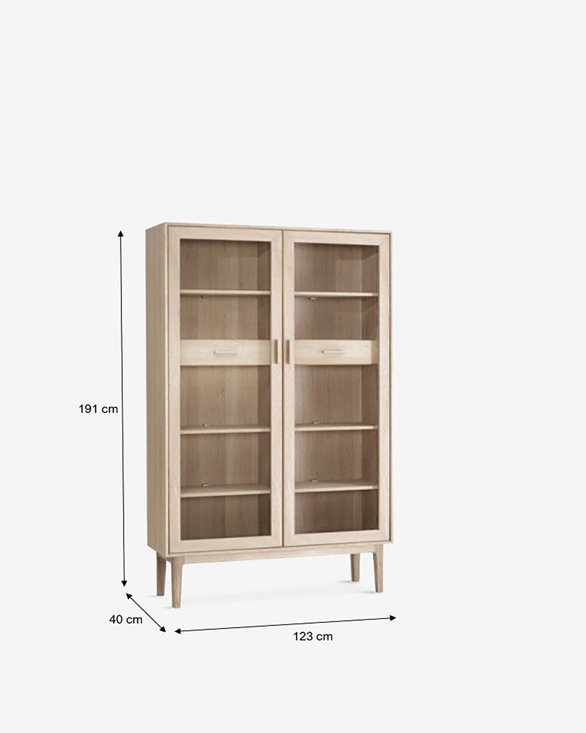 CASØ 700 vitrine eg/hvidolie