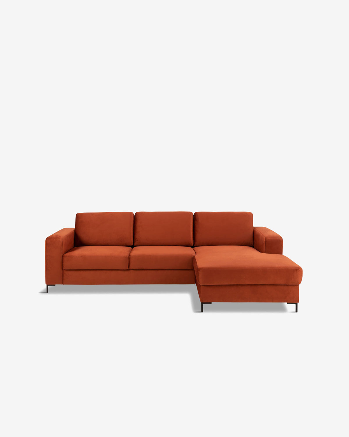 Construct 2 sofa m. chaiselong, orange