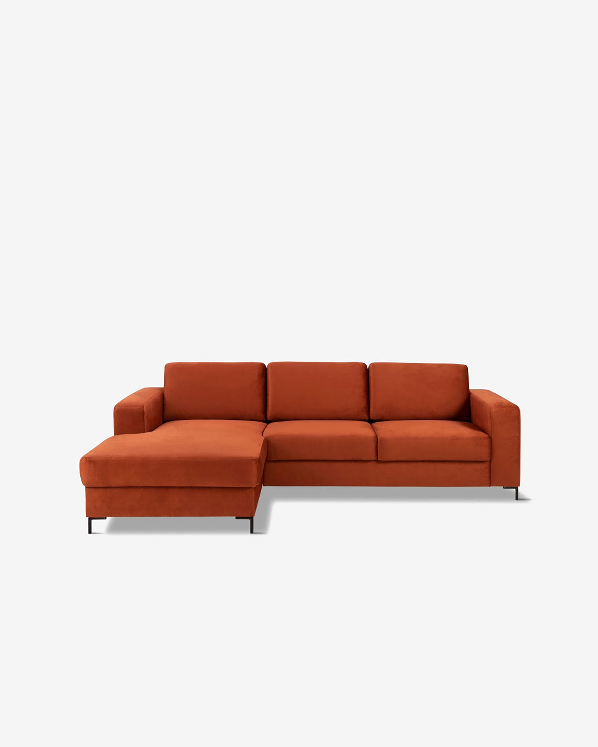 Construct 2 sofa m. chaiselong, orange