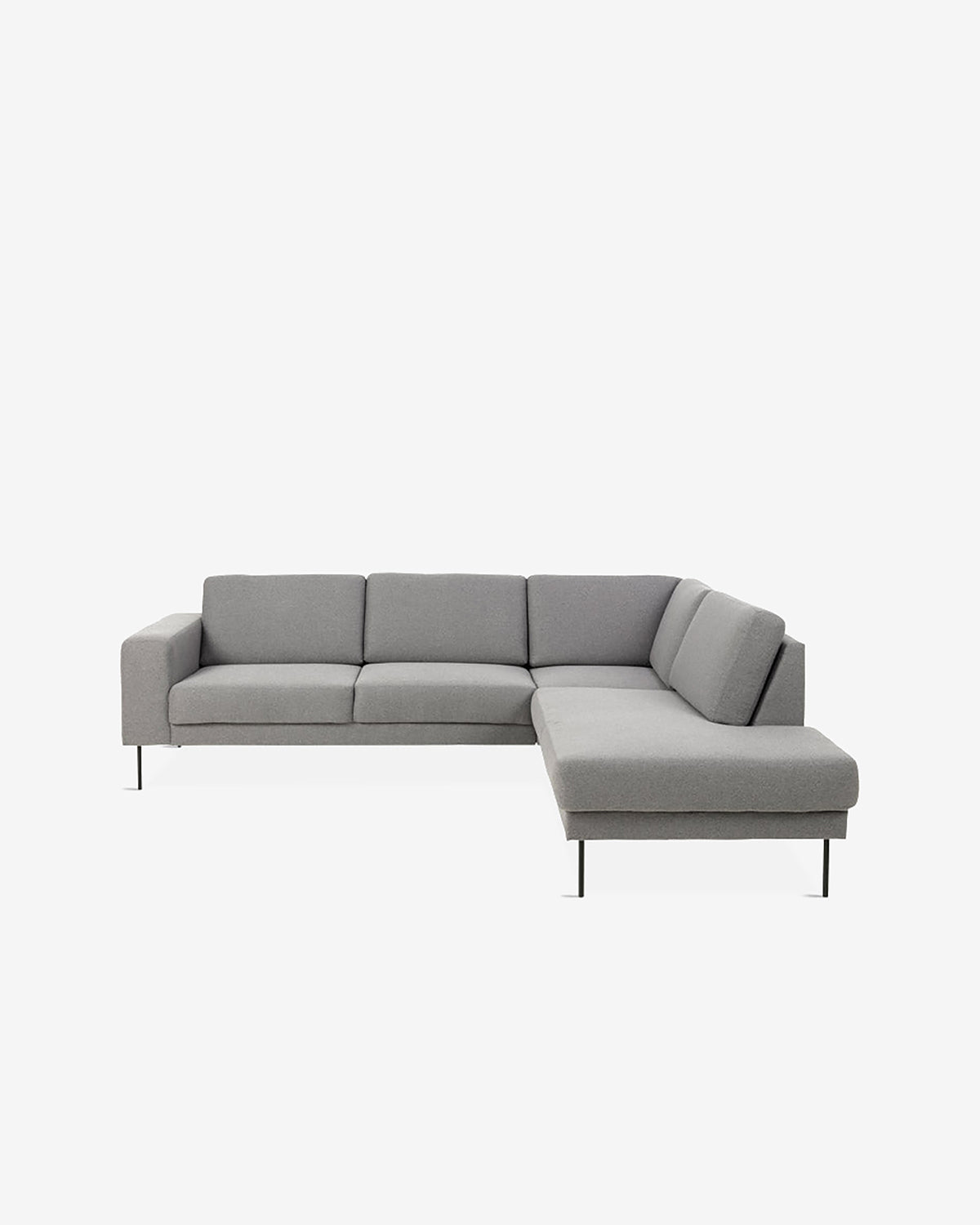 Construct 1 hj. sofa m/open end, lys grå