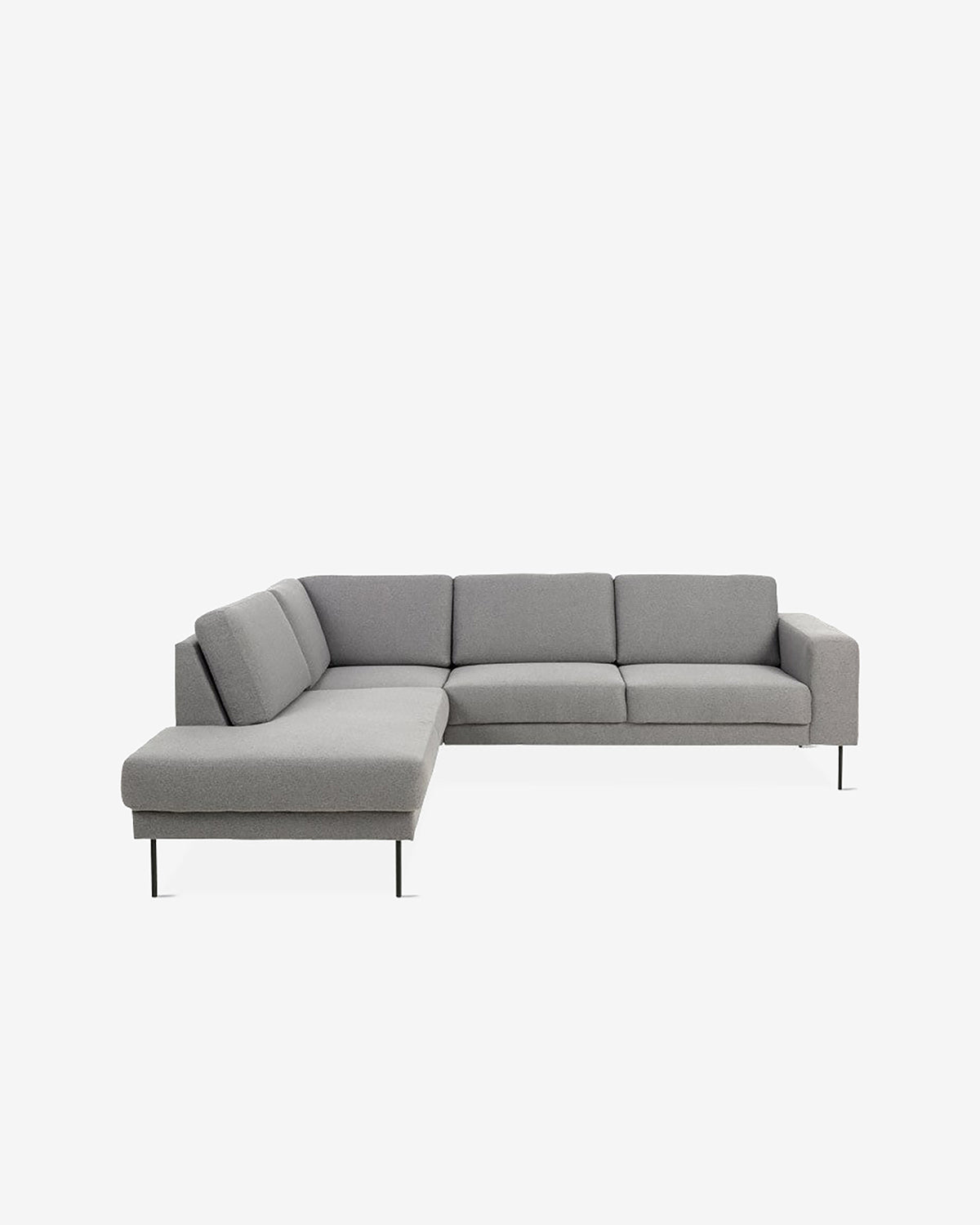 Construct 1 hj. sofa m/open end, lys grå