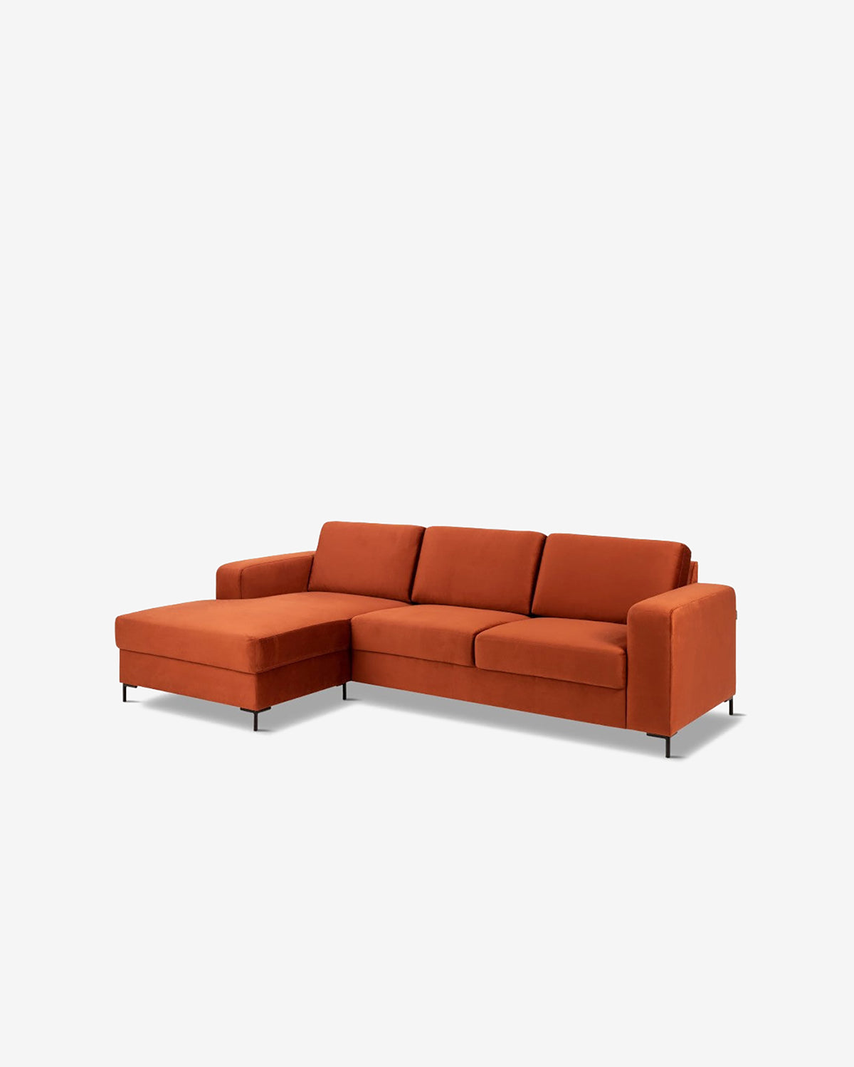 Construct 2 sofa m. chaiselong, orange